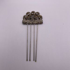 Vintage Antique? Hair comb pin collector estate silver tone